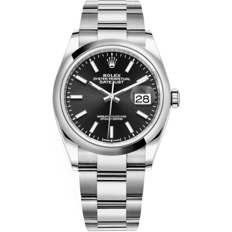 1996730cfbb1e1d063a01269b500e8fe.jpeg Rolex Datejust 126200 36mm Black Index Dial Smooth Bezel Oyster Bracelet - Image 1
