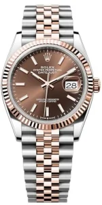 Rolex Datejust 36 Steel & Everose Gold Chocolate Dial Women's Watch M126231-0043