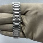 Lady Rolex DAY-DATE 36 128396TBR Ice Blue Baguette Index Replica - Image 7