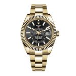 Rolex Sky-Dweller Black Dial Automatic 18kt Yellow Gold Watch 330938-0004