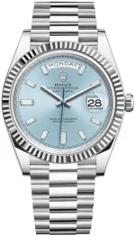 Rolex Day-Date 40 Platinum Ice-Blue Diamond Dial Men's Watch M228236-0006