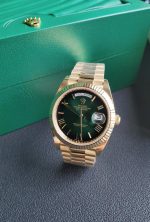 Rolex 2024 Day-Date m128238-0118 Green Dial Yellow Gold Bracelet - Image 10
