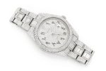 ROLEX DATEJUST ICED OUT 41MM SILVER HEBREW DIAL AUTOMATIC STAINLESS STEEL 23.50CT - Image 3