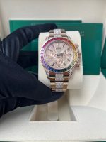 Rolex Cosmograph Everose Daytona Factory Diamond Rainbow Edition Ref# 116595RBOW) - Image 6