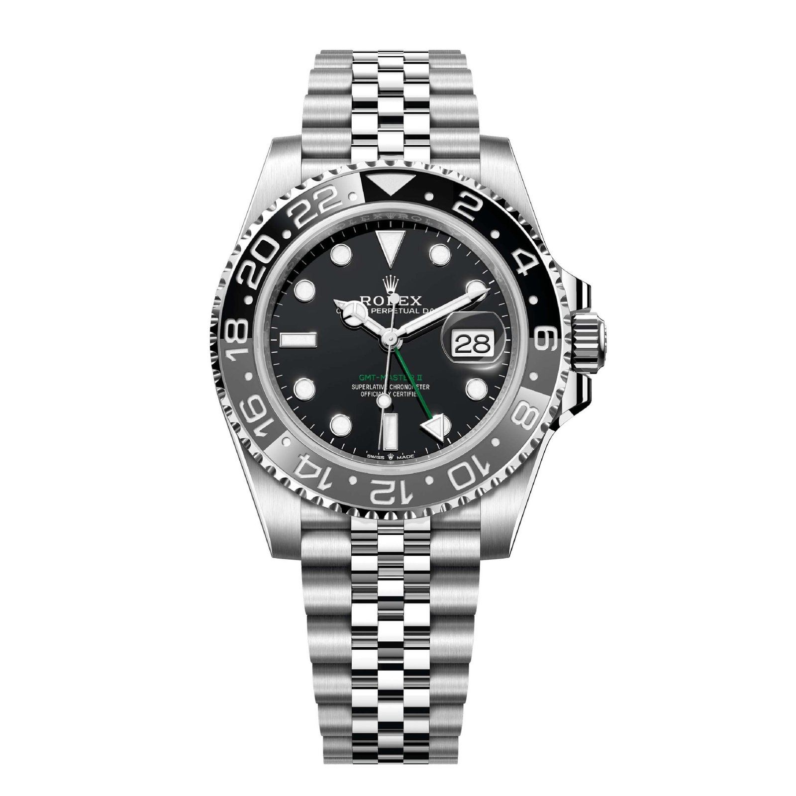 6cd9738e7191b4ae51ef8199a4e948a8-scaled-1.jpeg Rolex GMT Master ll Automatic Black Dial Jubilee Bracelet Steel Men's Watch M126710GRNR-0003 - Image 1