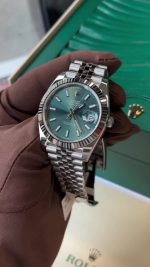 Rolex Datejust 41'Mint Green' 126334 Steel & White Gold - Image 3