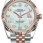 Rolex Datejust 41 Steel and Everose Gold Mother of Pearl Diamond Jubilee Men's Watch M126331-0014