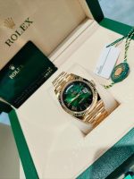 Rolex 2024 Day-Date m128238-0118 Green Dial Yellow Gold Bracelet - Image 4