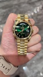 Rolex 2024 Day-Date m128238-0118 Green Dial Yellow Gold Bracelet - Image 3