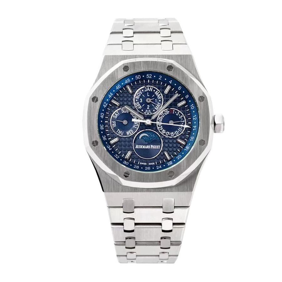 audemars-piguet-royal-oak-offshore-chronograph-blue-dial-26574st-oo-26606st-05-multifunctional-series.jpg AP Watch Silver Replica - Image 1