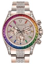 Rolex Cosmograph Everose Daytona Factory Diamond Rainbow Edition Ref# 116595RBOW)