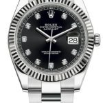 Rolex Datejust 41 Black Diamond Dial Men's Watch M126334-0011