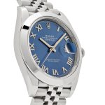 Rolex Datejust 41 Stainless Steel Blue Roman Dial Jubilee Bracelet Men's Watch M126300-0018 - Image 8