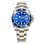 Rolex Submariner Bluesy Blue Index Dial Oyster Bracelet Mens Watch 116613lb-0005