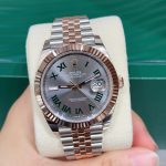 Rolex Datejust 41 Steel and Everose Gold Wimbledon Green Dial Jubilee Men's Watch M126331-0016 - Image 3