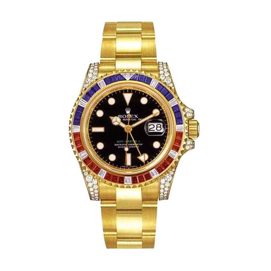 rolex-gmt-master-ii-116718ln-haribo-diamonds-automatic-replica.jpg Rolex GMT-Master II Haribo Gold Replica - Image 1